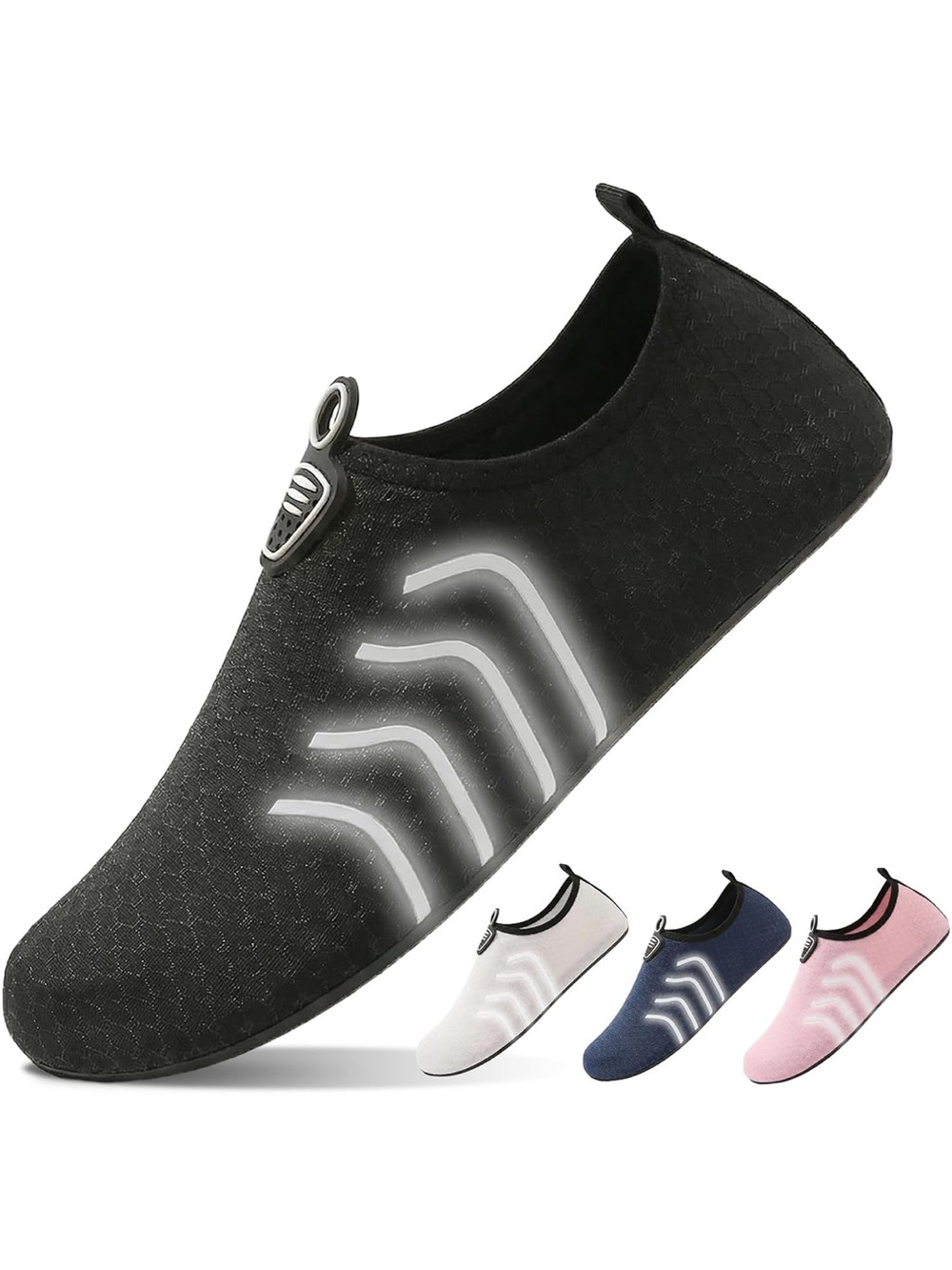 NWT Zoogobee Black Reflective Water Shoes Beach Swim Sea Sz 12
